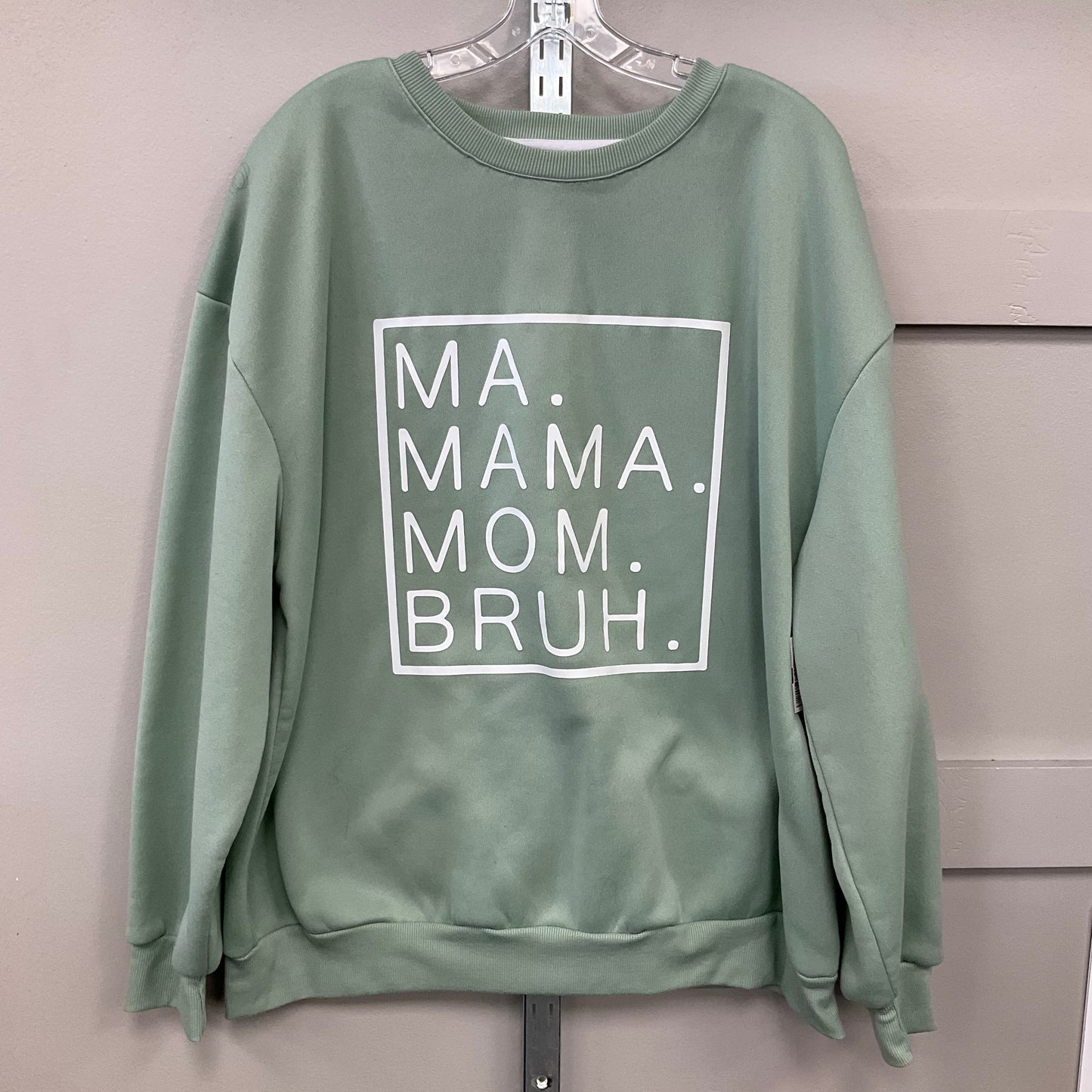 Sweatshirt Crewneck By Shein In Green, Size: 3x