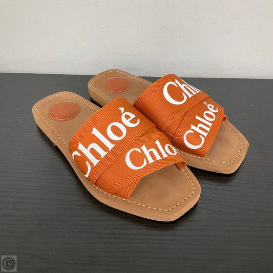 Sandals Luxury Designer By Chloe In Brown, Size: 6