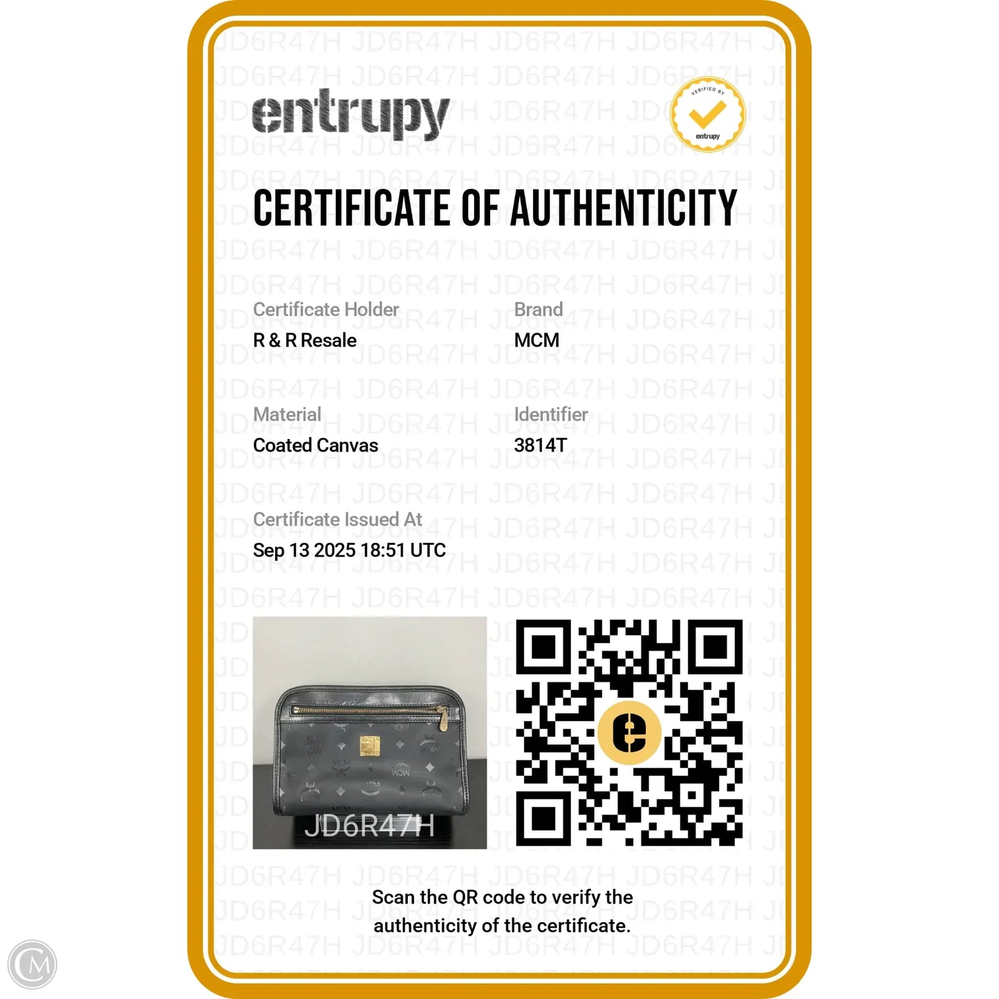 Makeup Bag Luxury Designer By Mcm, Size: Medium