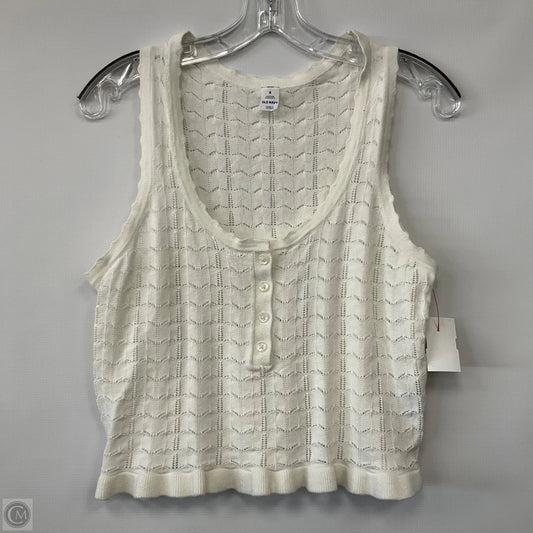 Top Sleeveless By Old Navy In White, Size: S