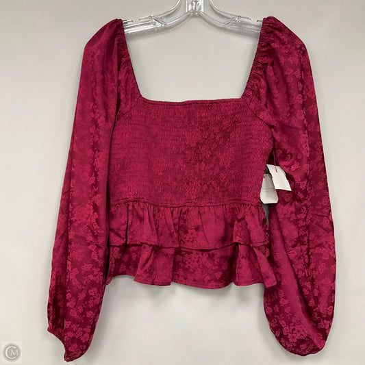 Top Long Sleeve By Altard State In Pink, Size: S