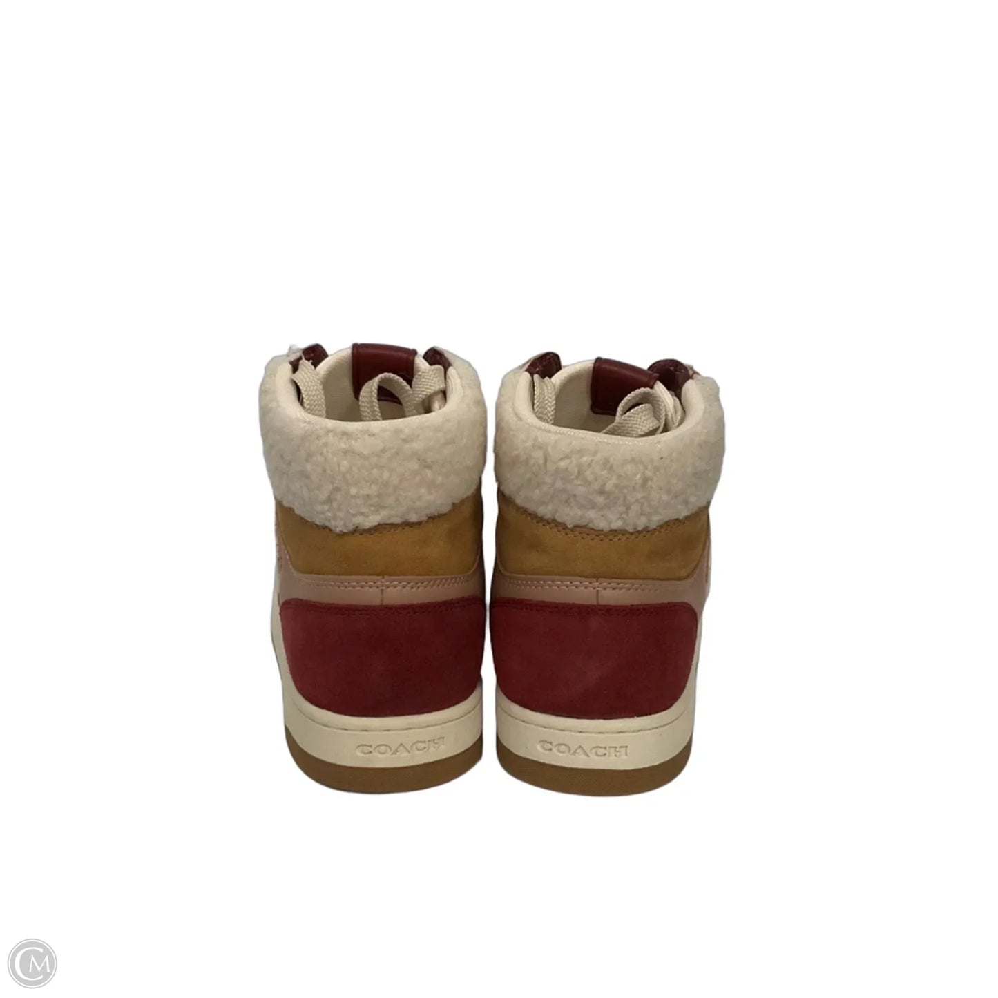 Shoes Designer By Coach In Cream & Pink, Size: 7.5
