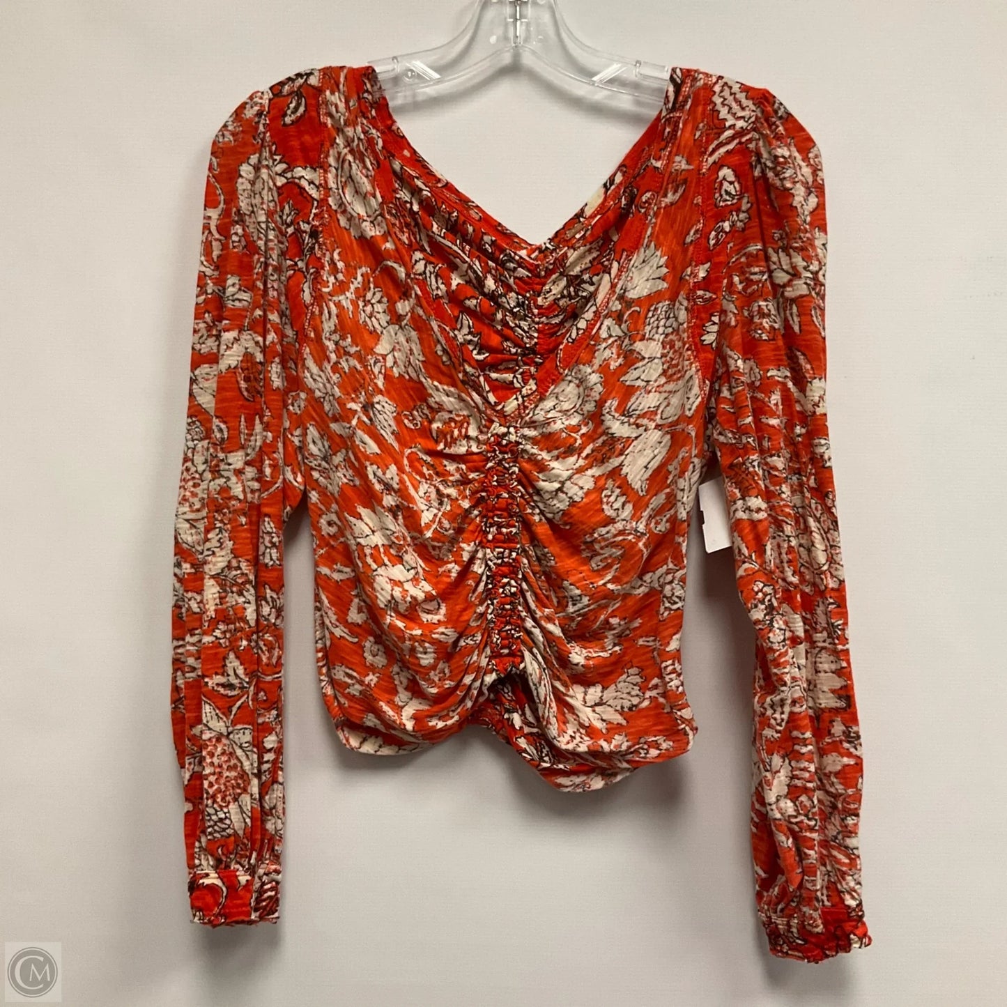 Top Long Sleeve By Free People In Orange, Size: S