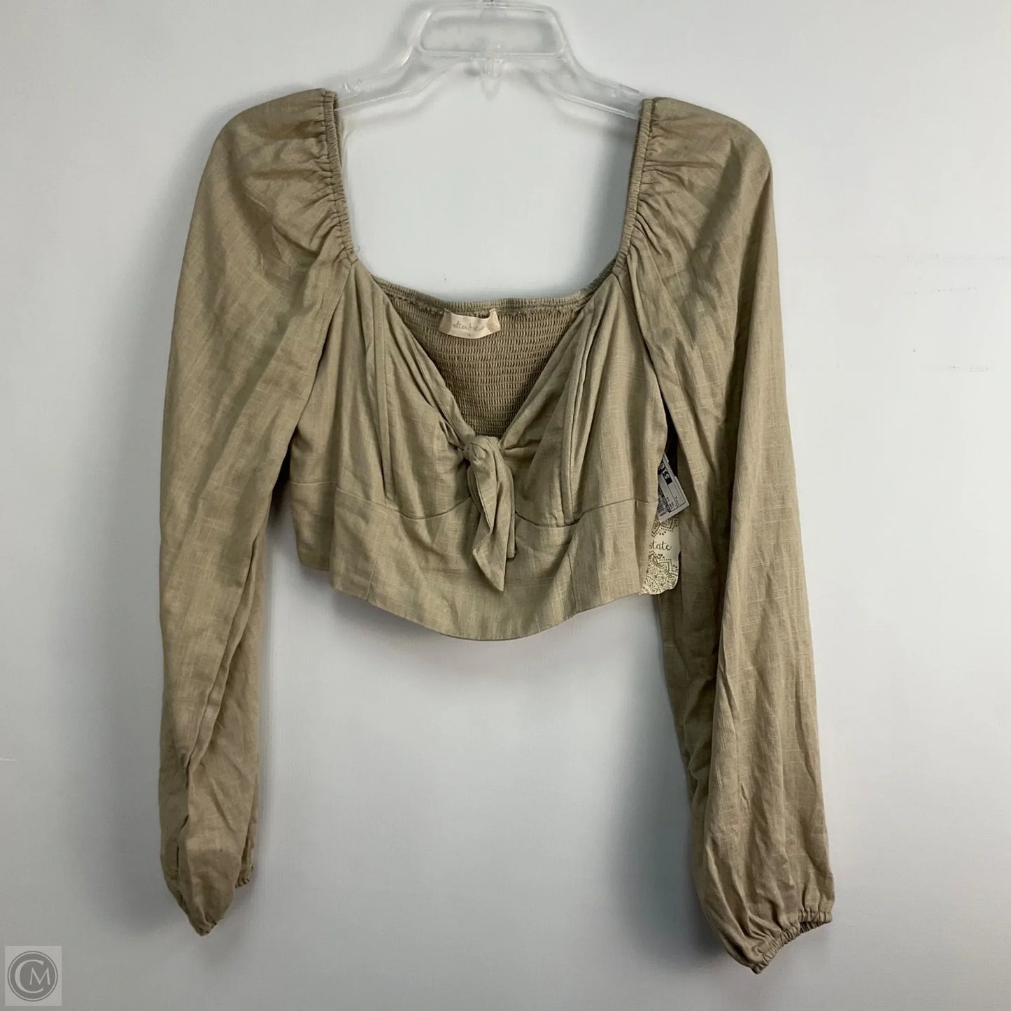 Top Long Sleeve By Altard State In Tan, Size: L