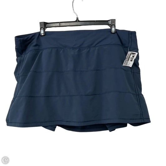 Athletic Skort By Lululemon In Navy, Size: 14