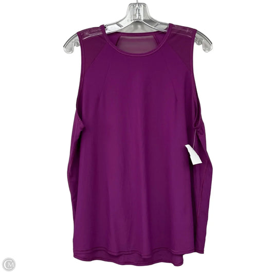 Athletic Tank Top By Lululemon In Purple, Size: 14