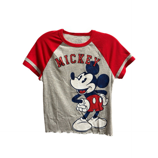 Top Short Sleeve Basic By Disney Store In Grey & Red, Size: Xl