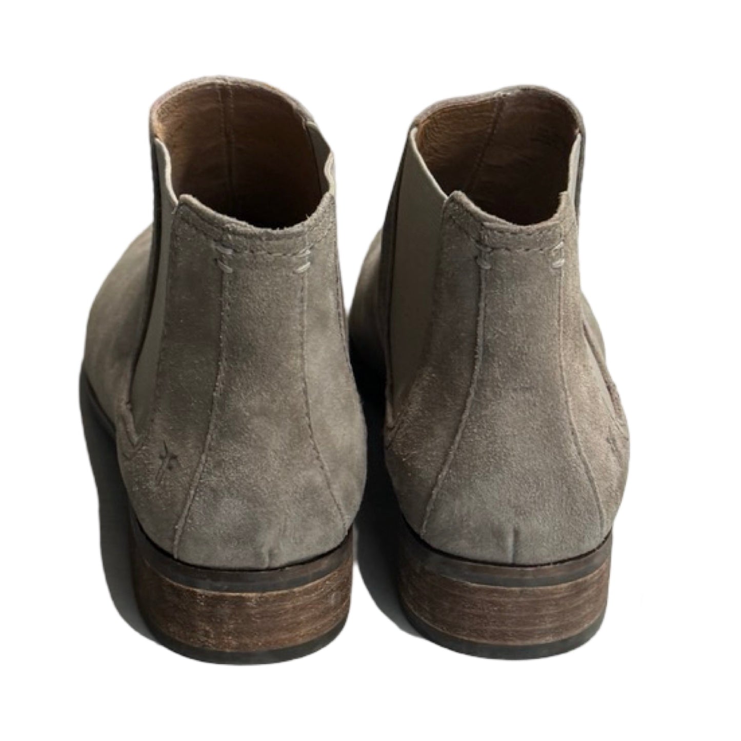 Boots Ankle Heels By Frye In Grey, Size: 7.5