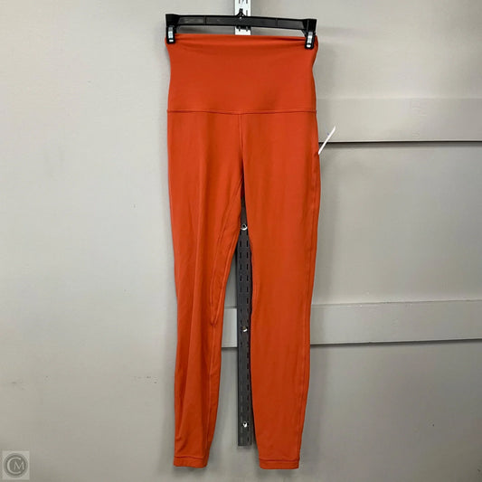 Athletic Leggings By Lululemon In Orange, Size: 4