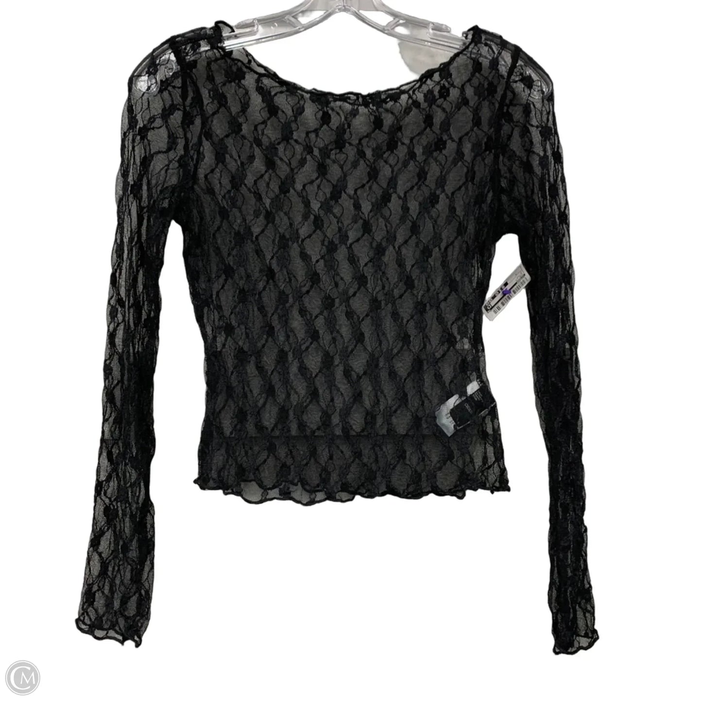 Top Long Sleeve By Cider In Black, Size: S