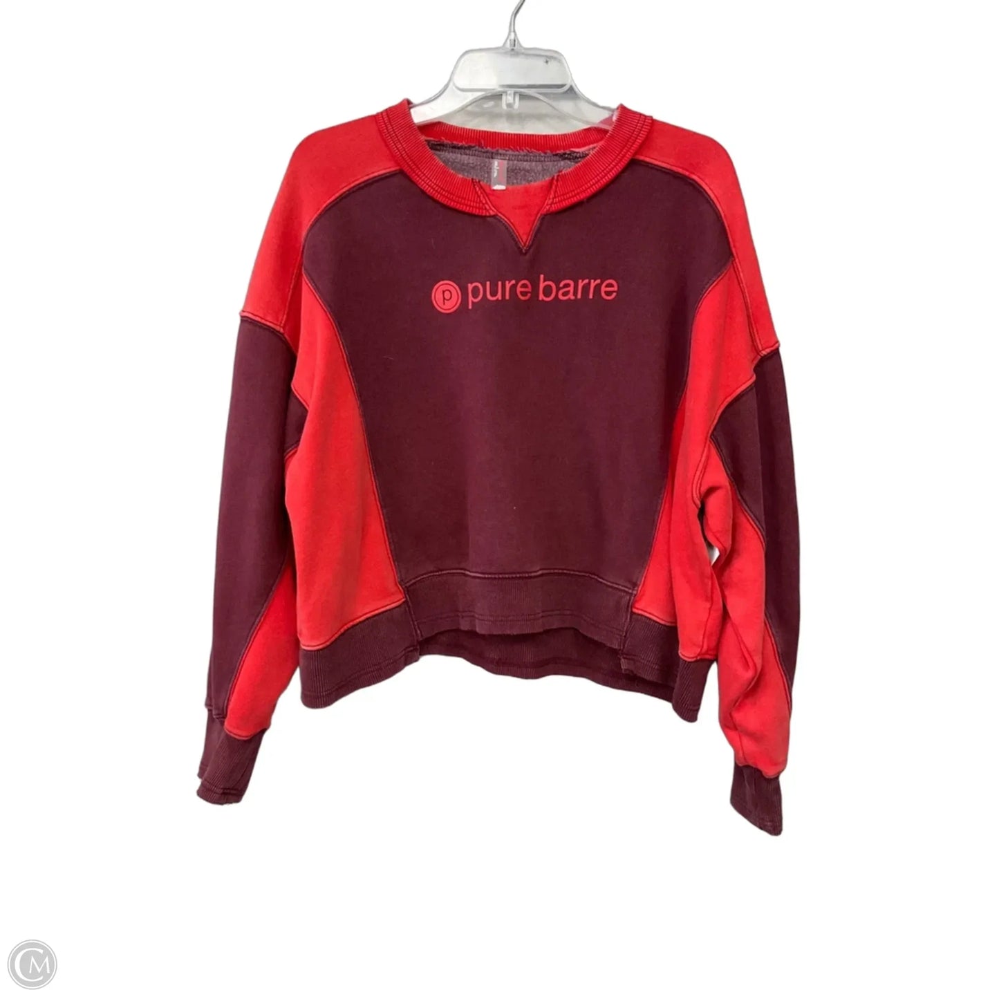 Sweatshirt Crewneck By Free People In Maroon, Size: S