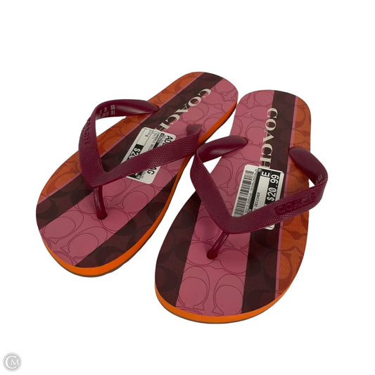 Sandals Designer By Coach In Multi-colored, Size: 6