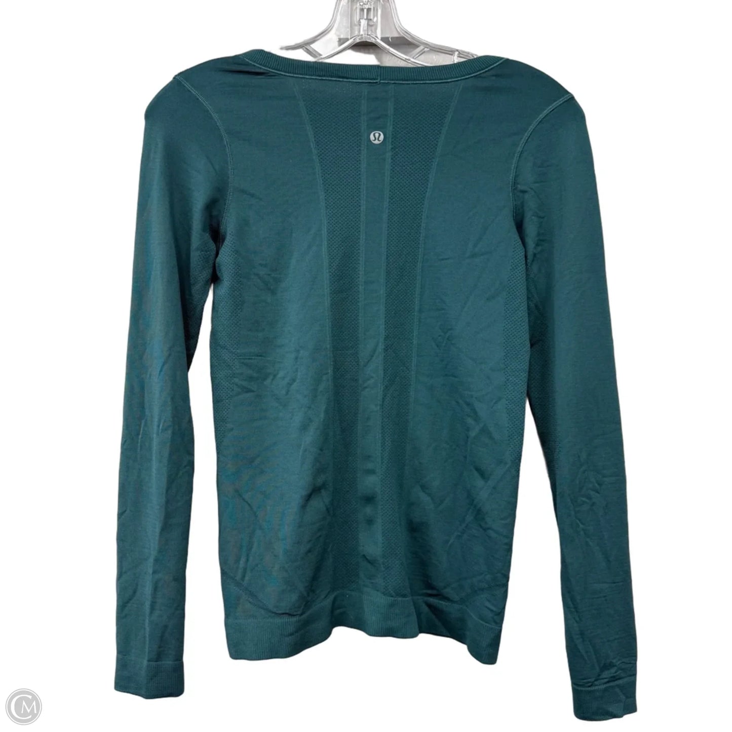 Athletic Top Long Sleeve Crewneck By Lululemon In Green, Size: 4