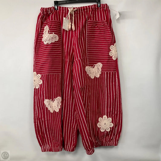 Pants Wide Leg By Davi & Dani In Red, Size: L