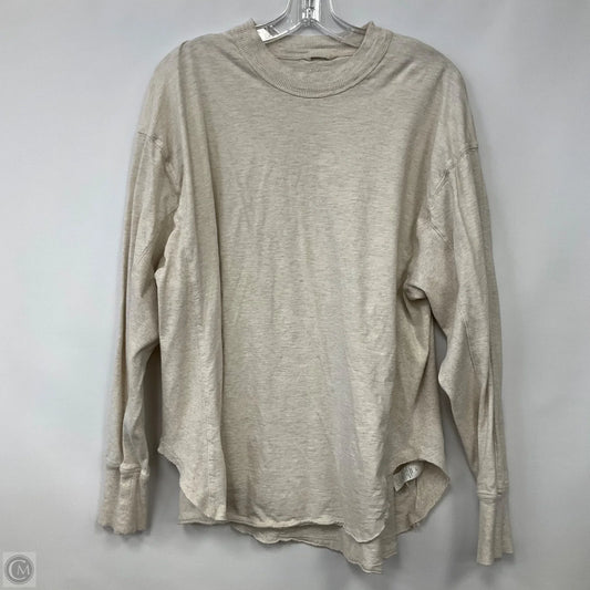Top Long Sleeve Basic By Aerie In Tan, Size: L