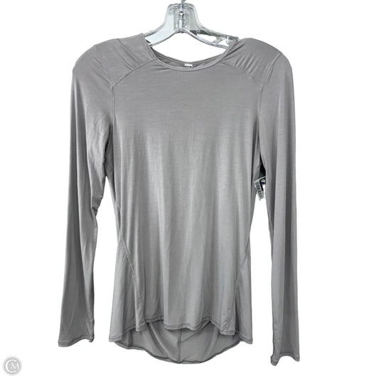 Athletic Top Long Sleeve Crewneck By Lululemon In Grey, Size: 6