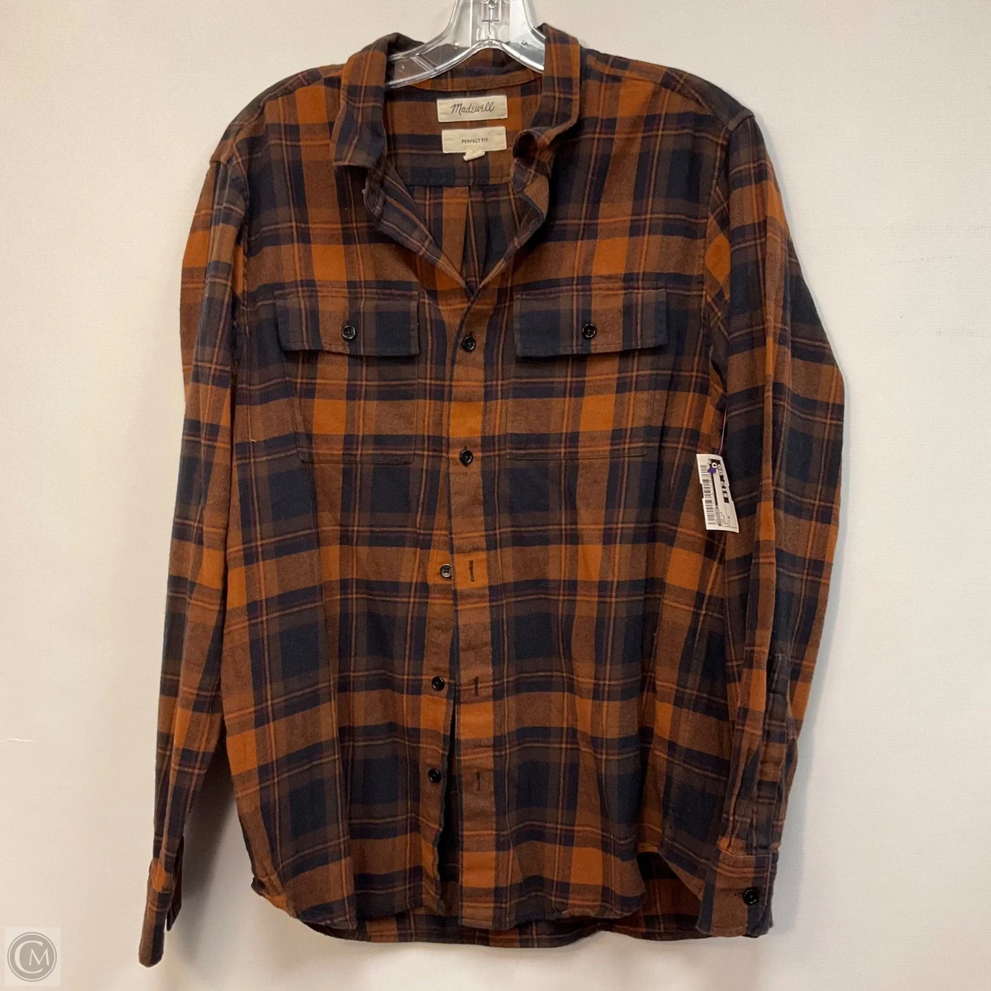 Top Long Sleeve By Madewell In Brown, Size: M