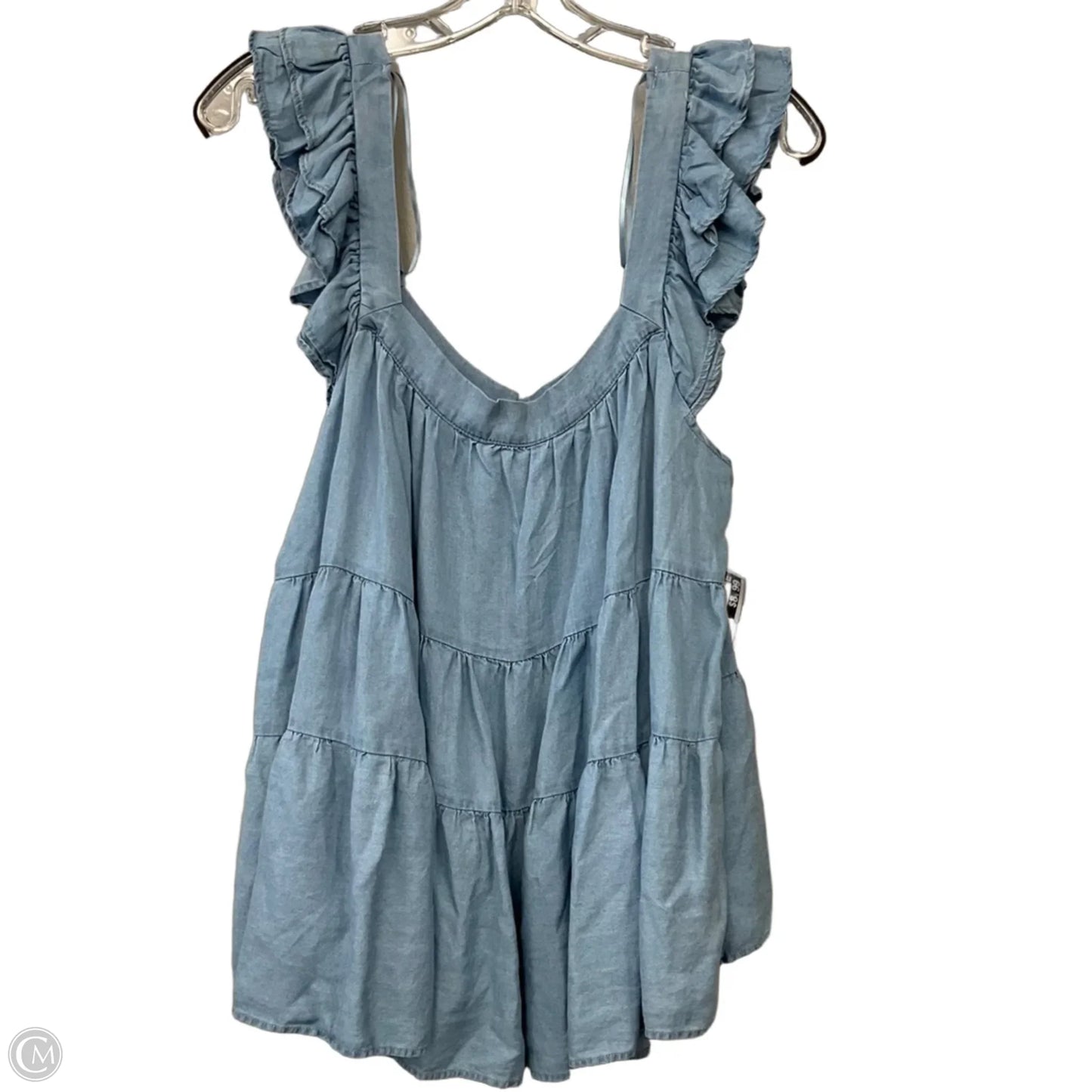 Top Sleeveless By Mi Ami In Blue, Size: L
