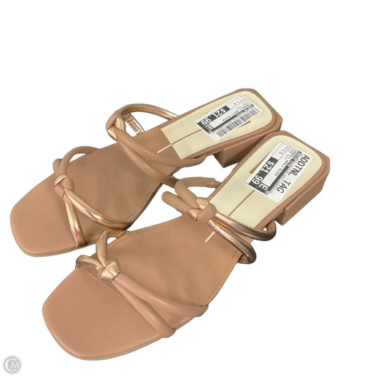Sandals Heels Block By Dolce Vita In Rose Gold, Size: 7.5