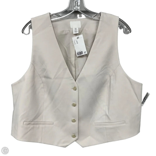 Vest Other By H&m In Cream, Size: Xl