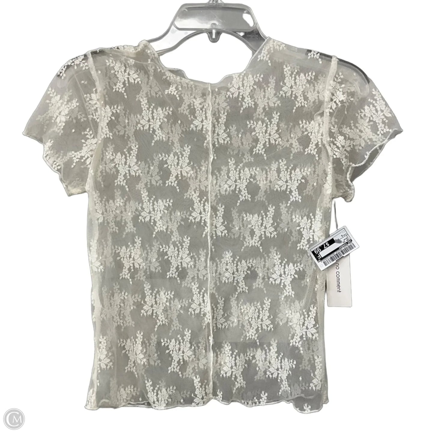Top Short Sleeve By No Comment In Cream, Size: S