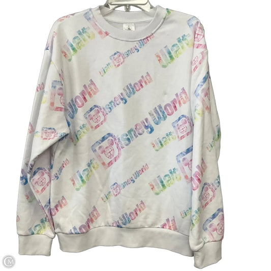 Sweatshirt Crewneck By Disney In White, Size: M