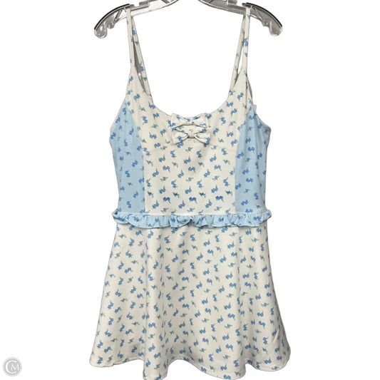 Athletic Dress By Cmc In Blue & White, Size: L