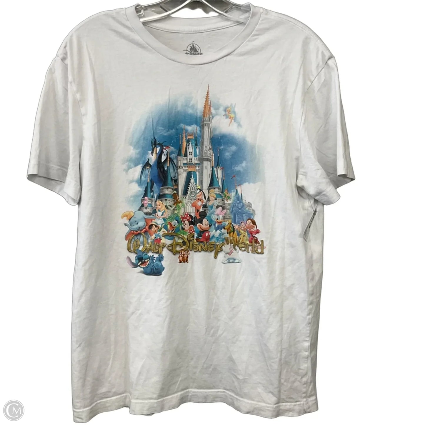 Top Short Sleeve By Disney In White, Size: M