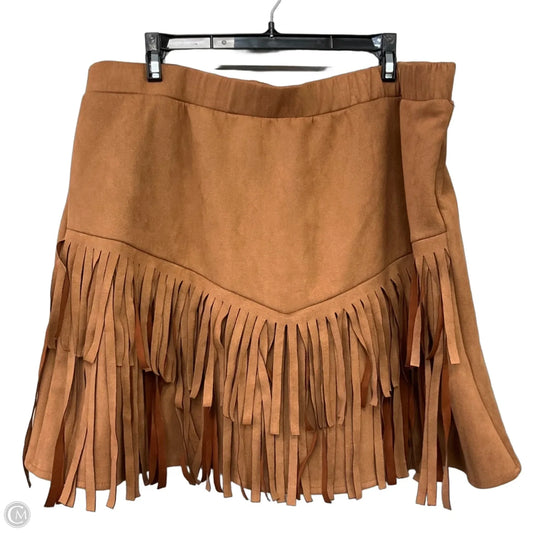 Skirt Mini & Short By Shein In Brown, Size: 3x