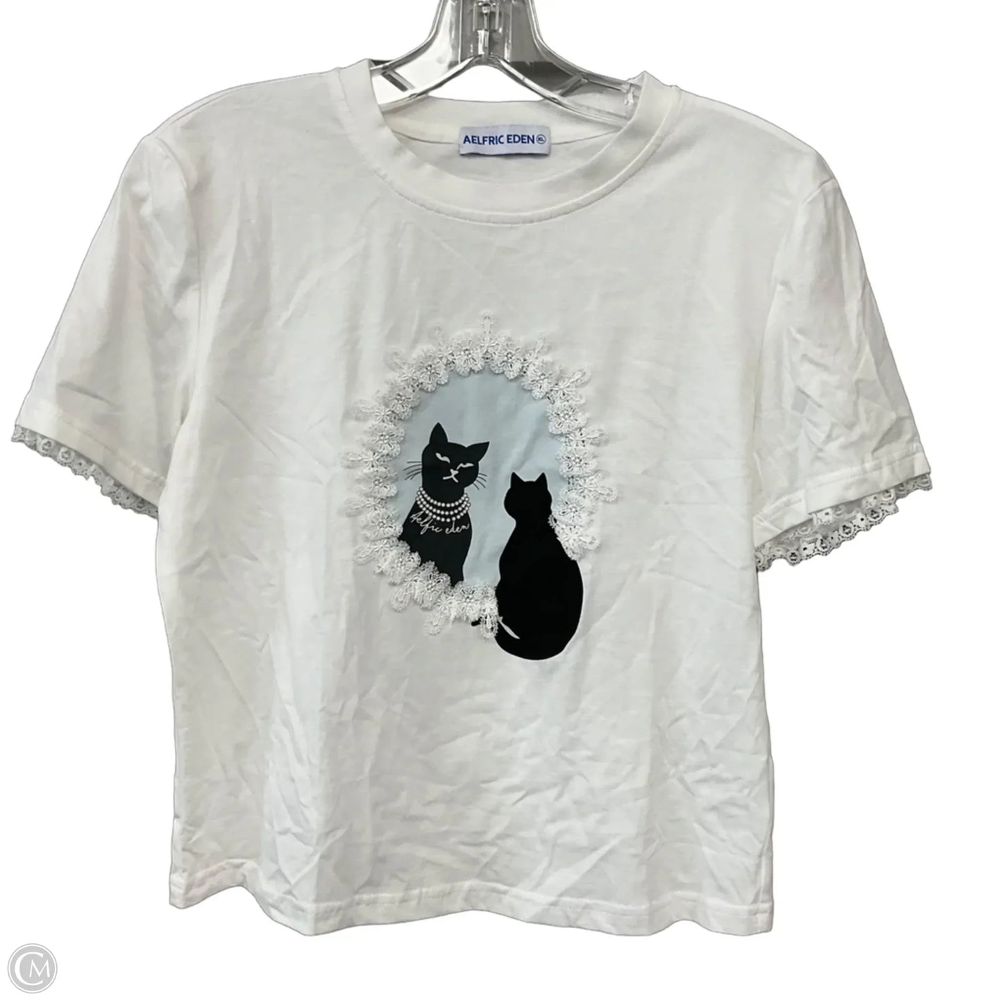 Top Short Sleeve By Cmc In White, Size: Xl