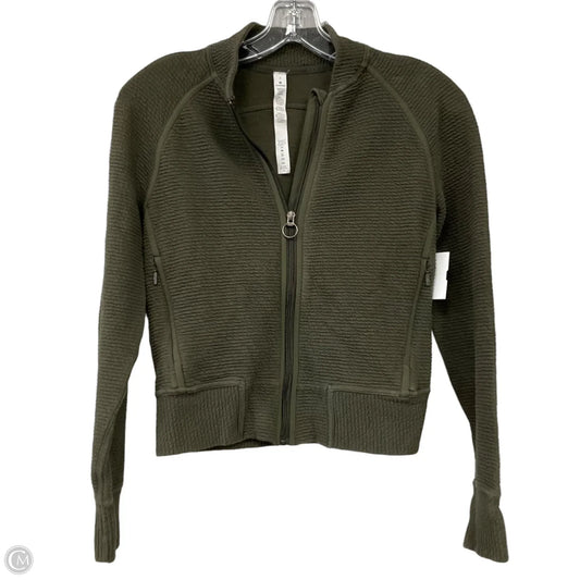 Athletic Jacket By Lululemon In Green, Size: 2