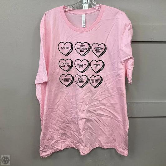 Top Short Sleeve By Canvas In Pink, Size: 3x