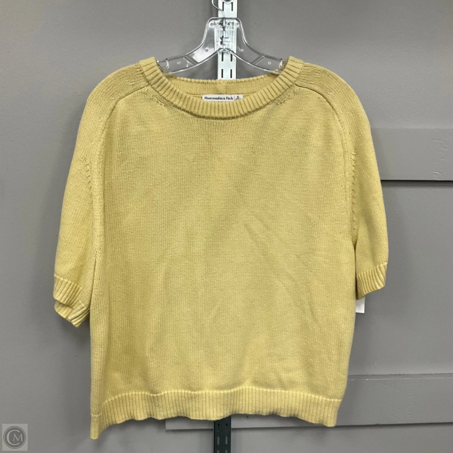 Sweater Short Sleeve By Abercrombie And Fitch In Yellow, Size: Xl