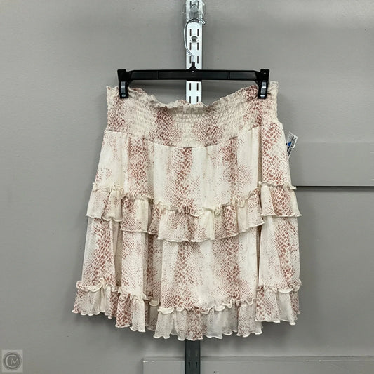 Skirt Mini & Short By Altard State In Snakeskin Print, Size: L