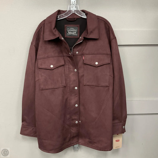Jacket Moto By Levis In Maroon, Size: 3x