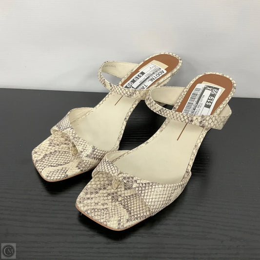 Sandals Heels Kitten By Dolce Vita In Snakeskin Print, Size: 8