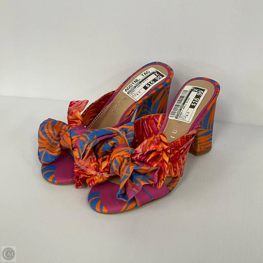 Sandals Heels Block By Gianni Bini In Multi-colored, Size: 6.5