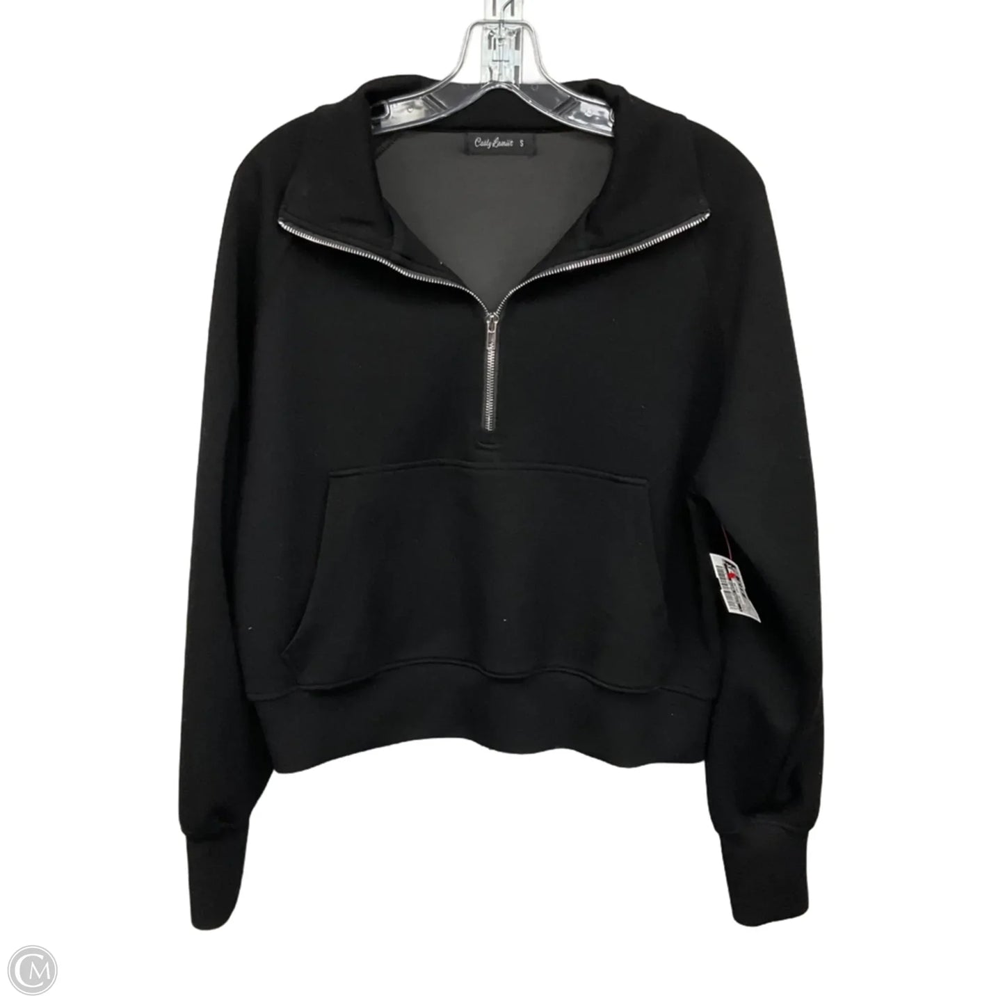 Sweatshirt Collar By Clothes Mentor In Black, Size: S