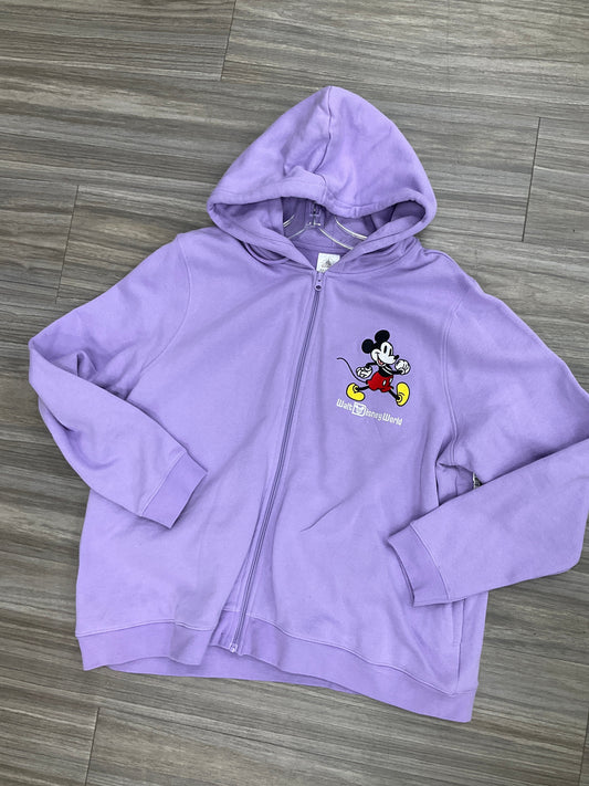 Jacket Fleece By Disney Store In Purple, Size: 2x