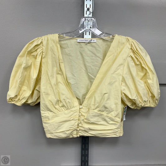 Top Short Sleeve By Altard State In Yellow, Size: M