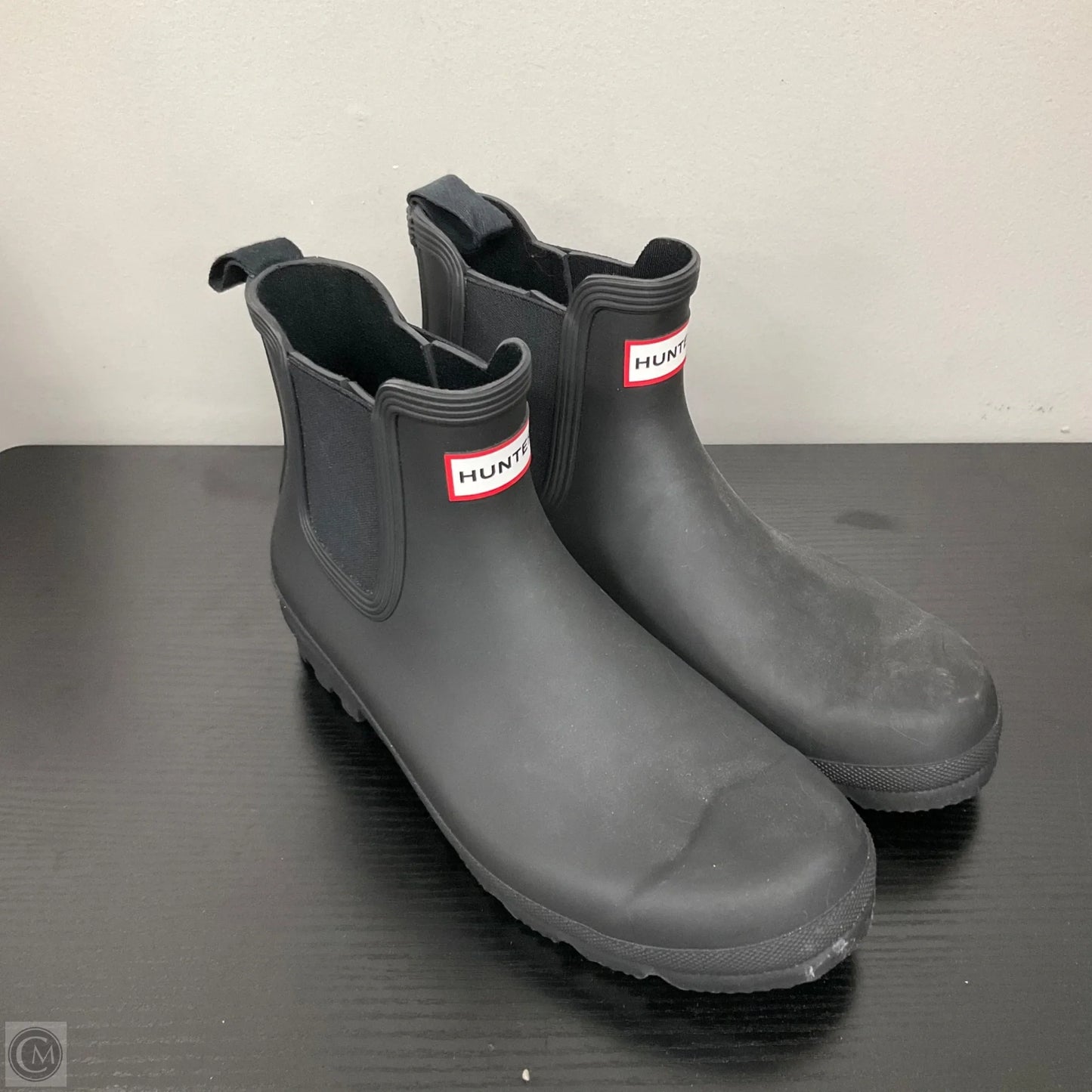 Boots Ankle Flats By Hunter In Black, Size: 11