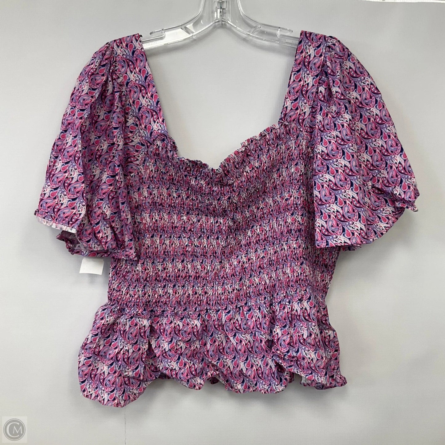 Top Short Sleeve By Simply Southern In Pink, Size: Xl