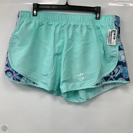 Athletic Shorts By Simply Southern In Teal, Size: Xl