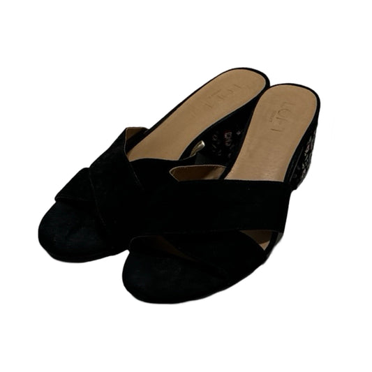 Black Shoes Heels Block Loft, Size 8