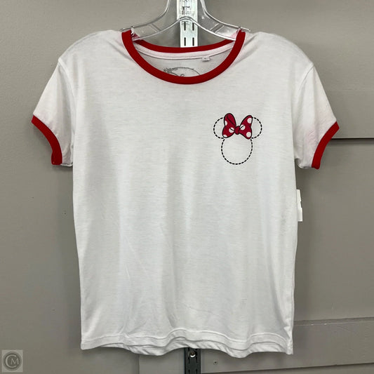 Top Short Sleeve By Disney Store In White, Size: L