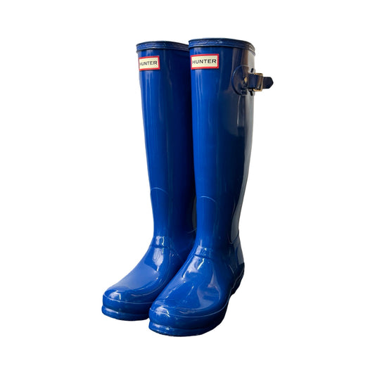 Boots Rain By Hunter In Blue, Size: 7