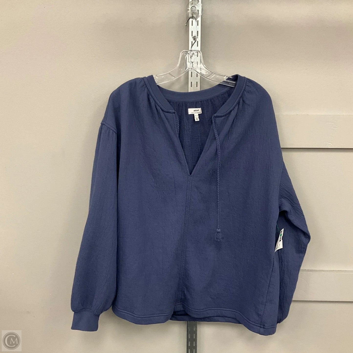 Top Long Sleeve By Aerie In Navy, Size: Xs