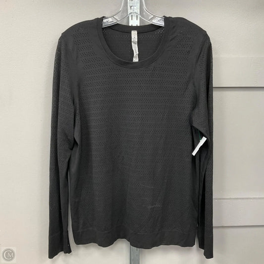 Athletic Top Long Sleeve Crewneck By Lululemon In Black, Size: 12