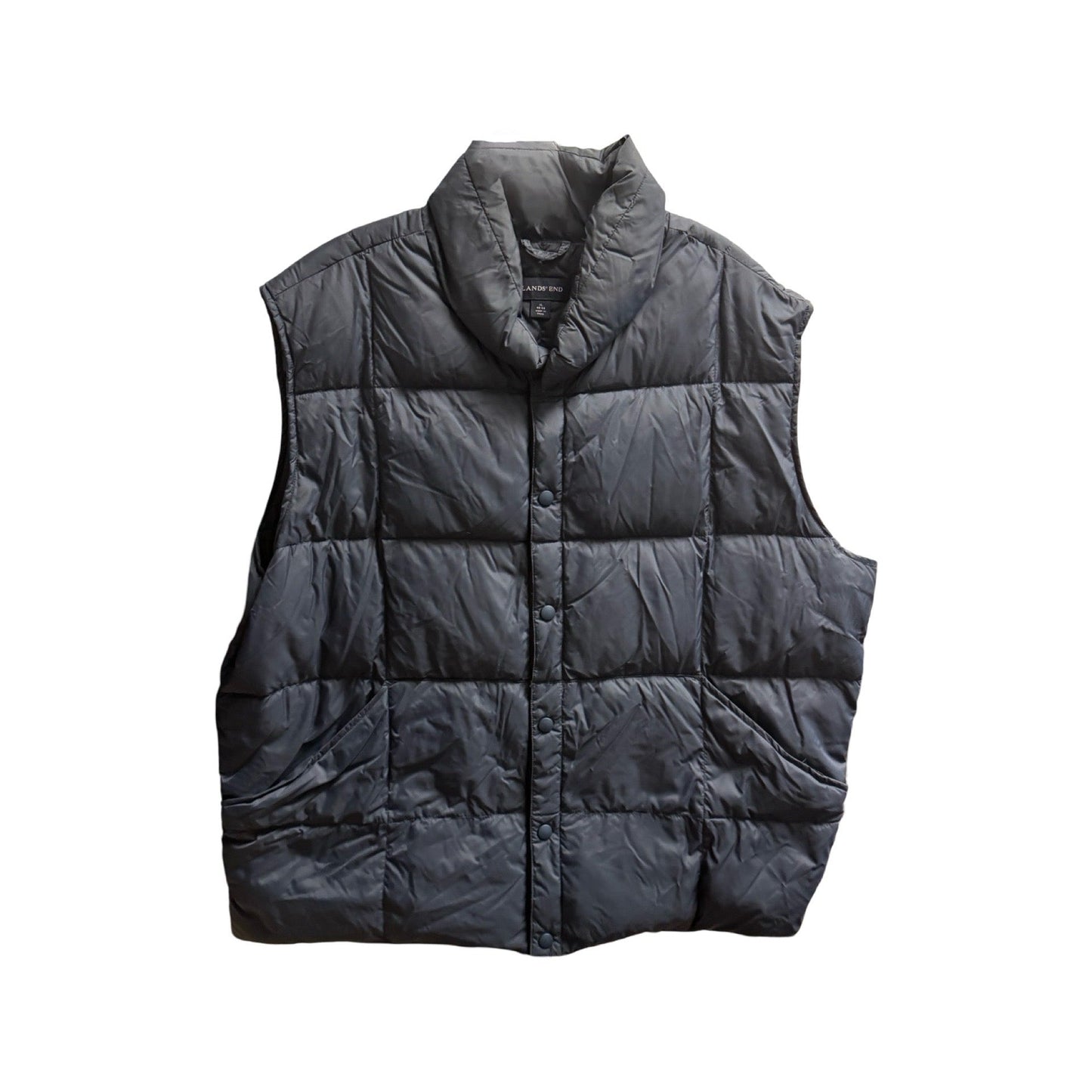 Vest Puffer & Quilted By Lands End In Navy, Size: Xl