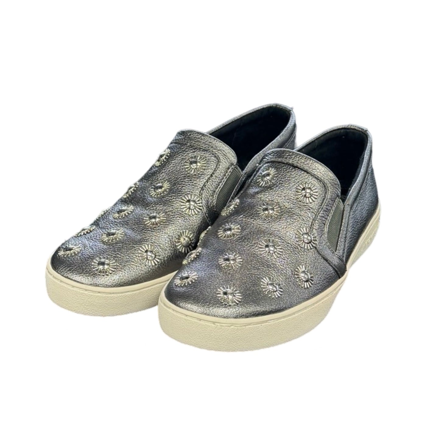 Shoes Sneakers By Michael Kors In Silver & White, Size: 6.5